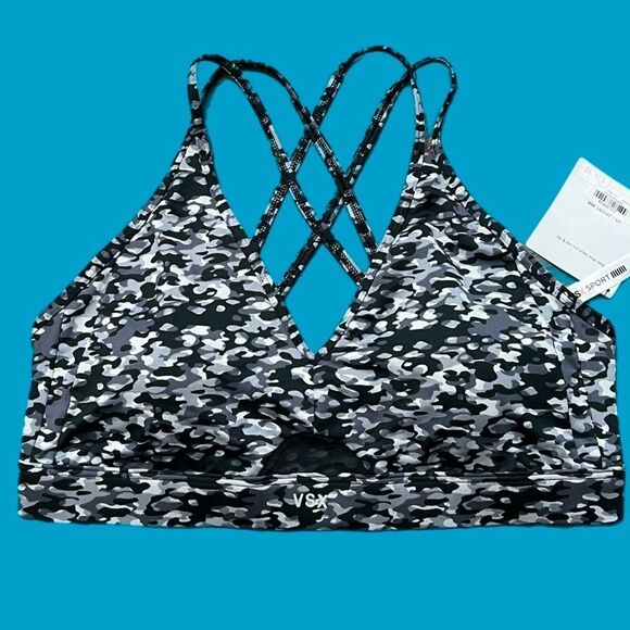 Victorias Secret Vsx Strappy back padded with removable padding sport bra L - Picture 2 of 4